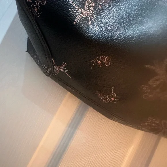 Coach Black Floral Tote Bag + Scarf - Picture 6 of 9